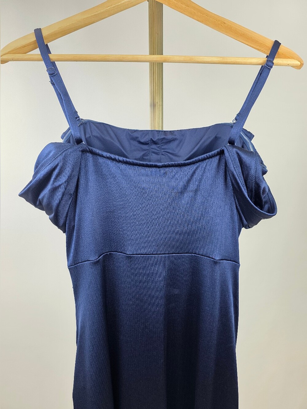 Popilush Women's Navy Shimmer Off The Shoulder 8 In 1 Shapewear Maxi Dress Large - Picture 15 of 16